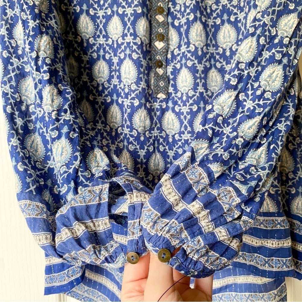 Spell & The Gypsy Collective Oracle Blouse Indigo Blue Boho Bohemian Small EUC - Picture 3 of 8